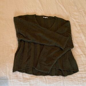 La Hearts (Pacsun) Forest Green V-Neck Sweater